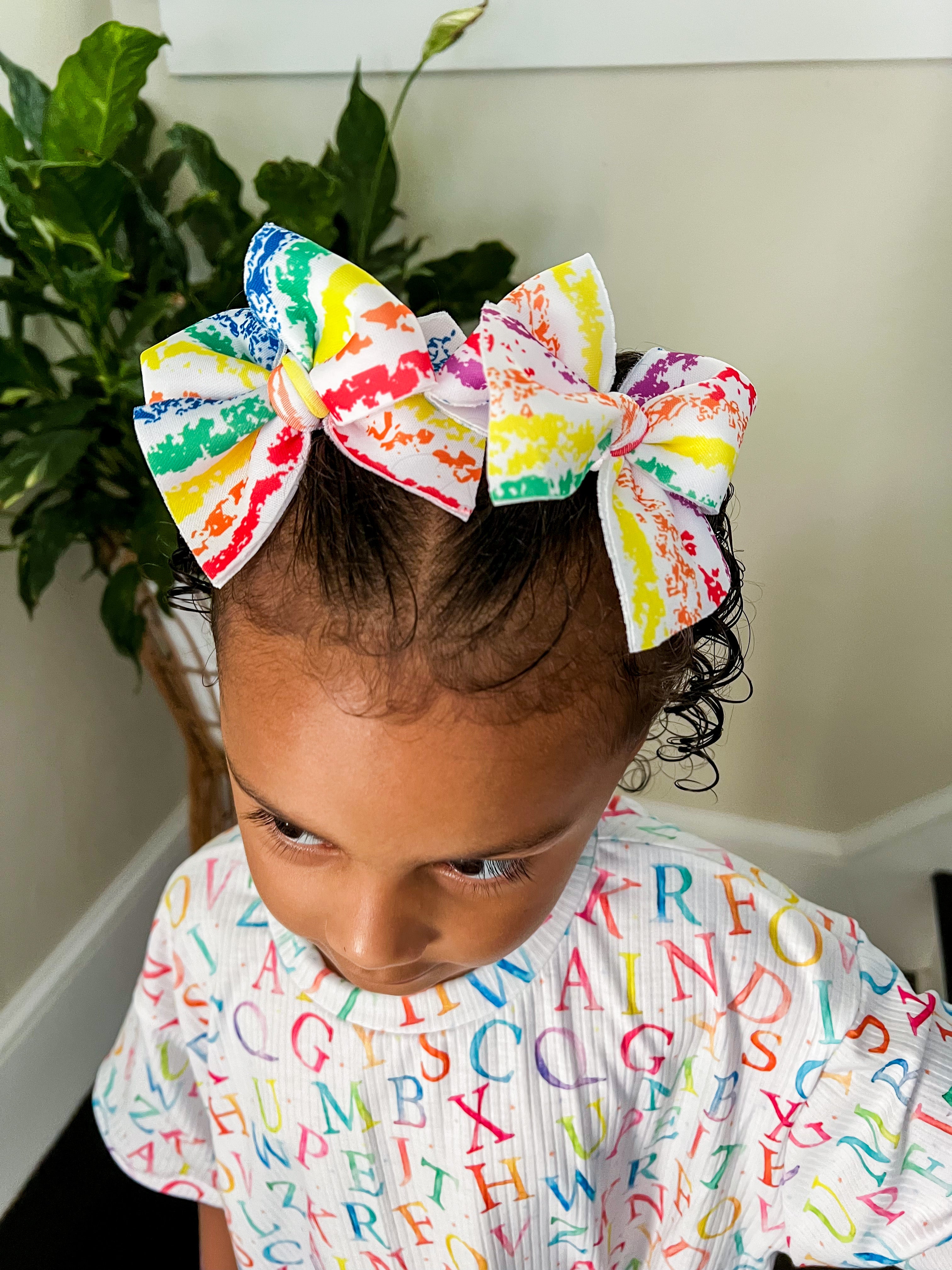 Crayon Puff Bows