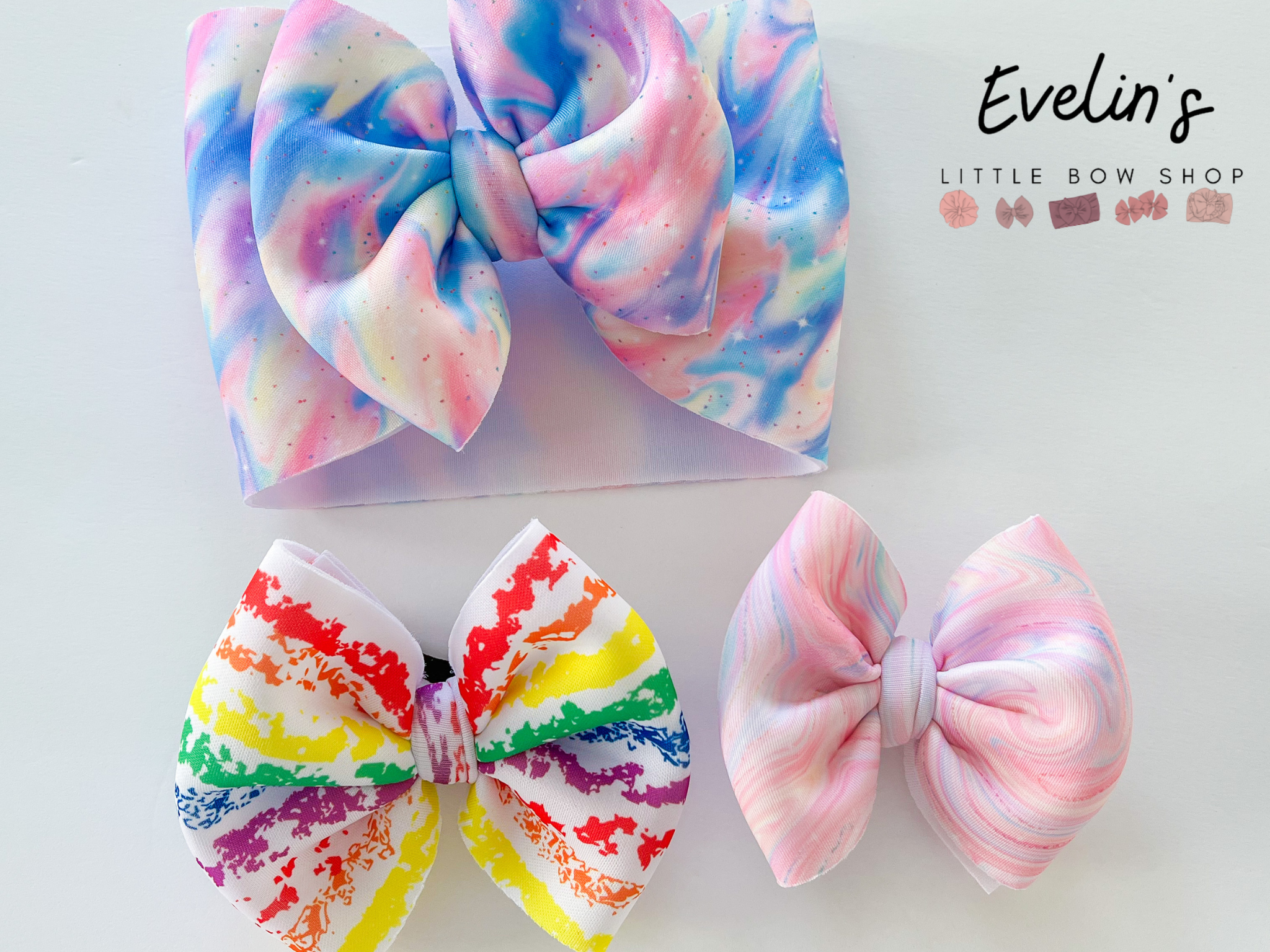 Pink Swirl Puff Bows