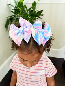 Milky Way Swirl Puff Bows