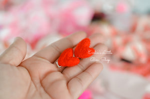 Mini Heart Feltie Clips