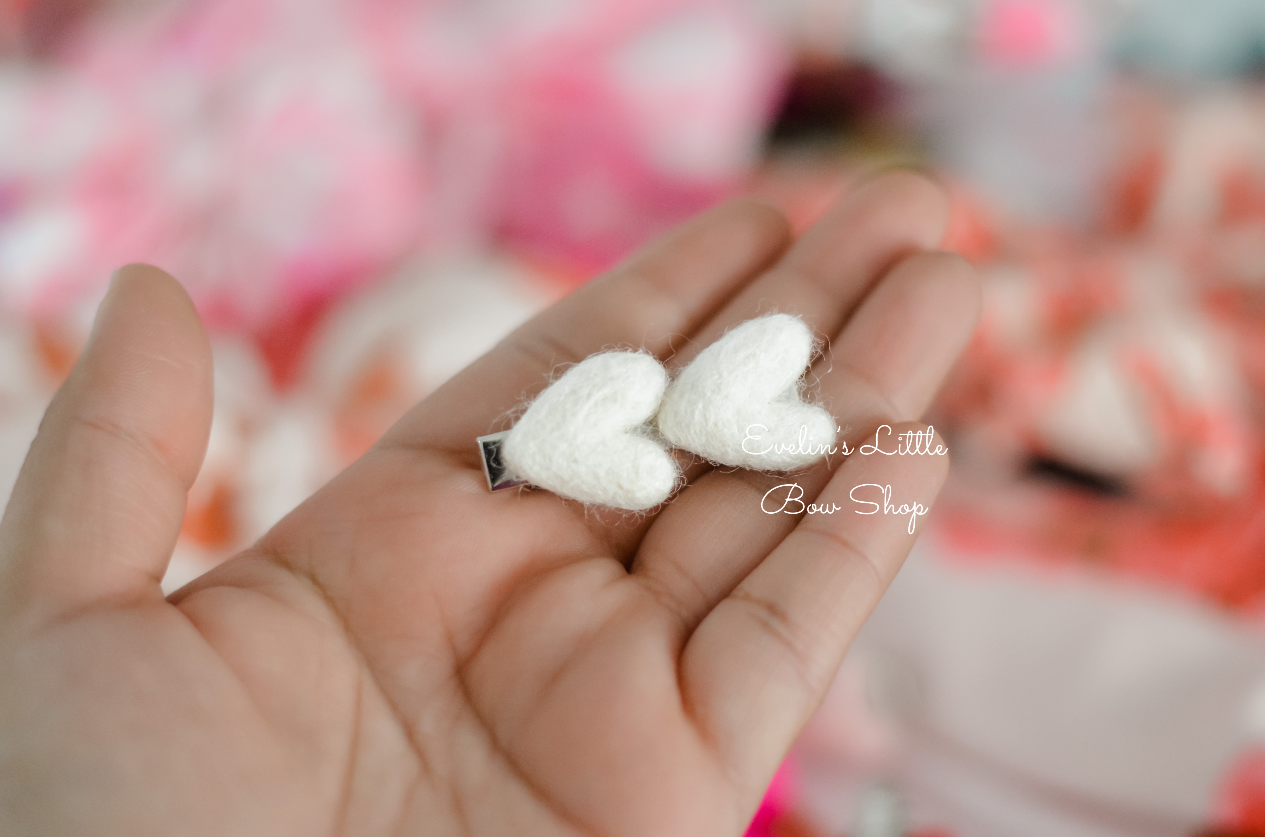 Mini Heart Feltie Clips